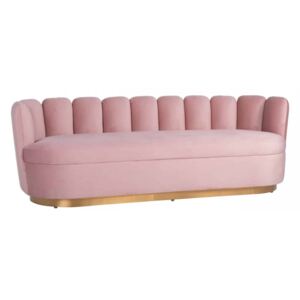 Canapea din catifea Camden, 3 persoane, pink velvet