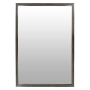 Oglinda dreptunghiulara cu rama din polistiren gri argintie/neagra Cliff, 68cm (L) x 48cm (L) x 1.6cm (H)
