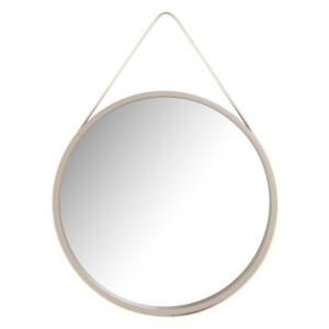 Oglinda rotunda cu rama din MDF/poliuretan alba Ultima, 3,5-7,5cm (L / D) x 49,5cm (W) x 49,5cm (H)