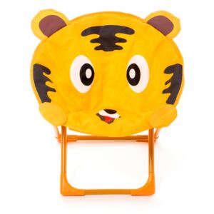 Scaun pentru copii Fold-it Kids Tiger din metal/poliester portocaliu/maro