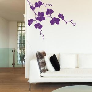 GLIX Floral decoration II. -samolepka na zeď Mov 50 x 40 cm