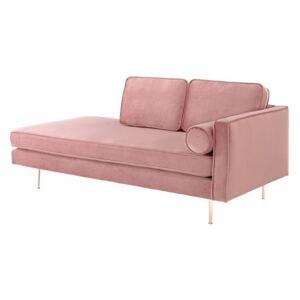 Canapea Estelle roz, 3 locuri, pe dreapta