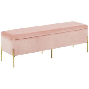 Banca/canapea tapitata din catifea Harper, roz