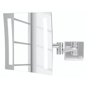 Oglinda cosmetica Milos cu sistem de iluminare inclus aluminiu, crom, 20 x 20 x 42 cm