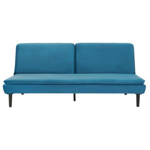 Canapea extensibilă, material textil Velvet albastru, BUFALA