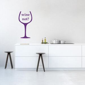 GLIX Wine not? - autocolant de perete Mov 20 x 35 cm