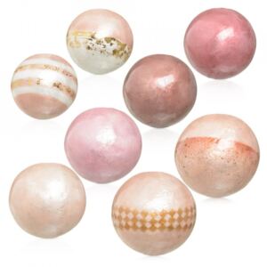 Set 8 decoratiuni roz din scoica Drocourt Ixia