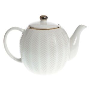 Ceainic alb din ceramica