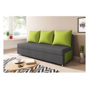 Canapea tapițată LISA, gri+verde (alova 48/alova 42)