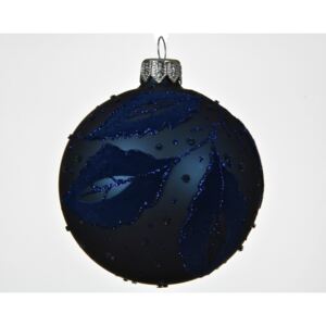Glob de Brad Decoris Leaf, sticla, albastru