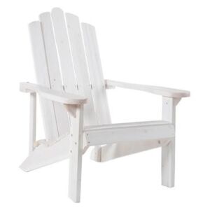 Scaun Relax din lemn masiv, alb