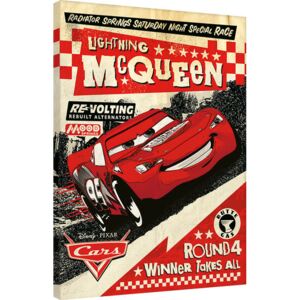 Cars - Lightning Mcqueen Race Tablou Canvas, (60 x 80 cm)