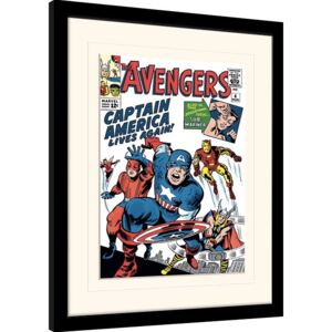 Marvel Comics - Captain America Lives Again Afiș înrămat