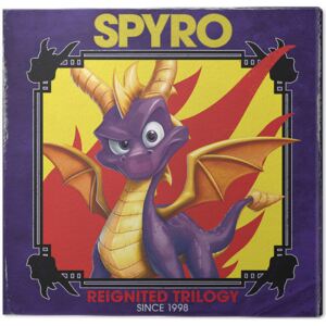 Spyro - Retro Style Tablou Canvas, (40 x 40 cm)