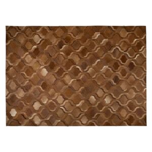 Covor din piele Bawang Dark Brown (170x240cm) | DUTCHBONE - maro deschis