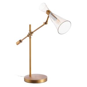 Lampa de birou alama Ø 58cm H 68cm Table Lamp Gold Metal/Glass | IXIA