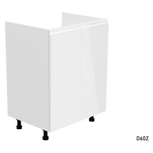 Kuchyňská skříňka dřezová YARD D60Z, 60x82x47, bílá/bílá lesk