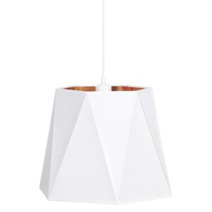 Corp de iluminat suspendat alb Ø 40cm H 30cm Ceiling Lamp White/Gold Metal | IXIA