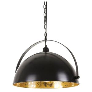 Corp de iluminat suspendat negru Ø 50cm H 22cm Industrial Ceiling Lamp Black/Gold Metal | IXIA