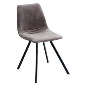 Scaun dining gri inchis Chair Amsterdam Retro Taupe Grey | INVICTA INTERIOR