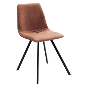 Scaun dining maro Chair Amsterdam Retro Vintage Light Brown | INVICTA INTERIOR