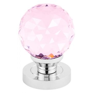 Bilă CRYSTAL cu scut rotund roz GOCROC Crystal