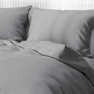Goldea lenjerie de pat din bumbac - gri 140 x 200 și 70 x 90 cm