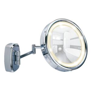 Oglinda cosmetica argintie pentru perete din otel 22,5 cm Touch Wenko