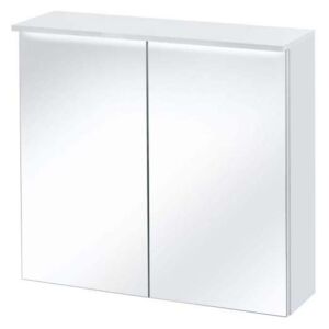 Dulap suspendat cu oglindă Active 80x74x25 cm, pal/ sticlă, alb