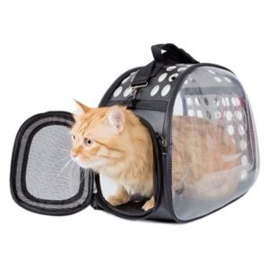 Geanta de transport pentru caine sau pisica Gri - Transparent