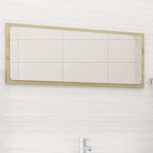 Oglindă de baie, stejar sonoma, 90x1,5x37 cm, PAL