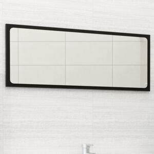 Oglindă de baie, negru, 90x1,5x37 cm, PAL