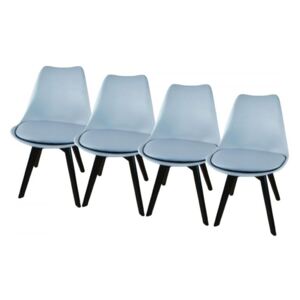Set scaune gri deschis stil scandinav DARK-BASIC 3 + 1 GRATUIT!