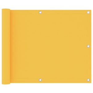 Paravan de balcon, galben, 75 x 500 cm, țesătură oxford