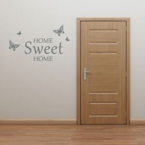 GLIX Home sweet home - autocolant de perete Gri 70 x 45 cm
