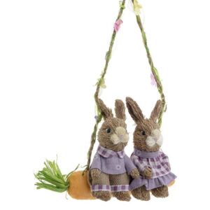 Rabbits in Swing 28 cm x 50 cm