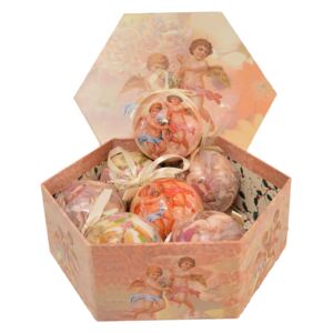 Set 7 globuri delux in cutie cadou, model ingerasi