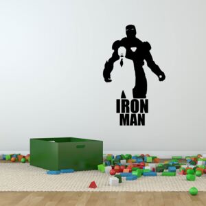 GLIX Avengers Iron Man - autocolant de perete Negru 60x35 cm