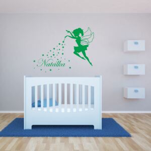 GLIX Magic Fairy - autocolant de perete Verde deschis 70 x 50 cm