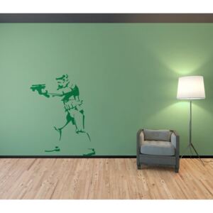 Banksy "Trooper" - autocolant de perete Verde deschis 50 x 65 cm