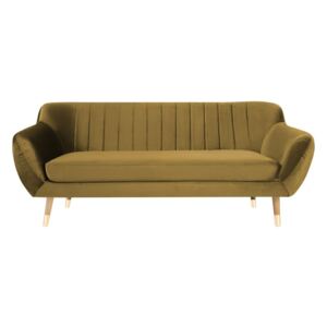 Canapea cu 3 locuri Mazzini Sofas Benito, auriu