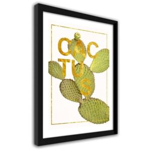 CARO Imagine în cadru - Cactus 3 30x40 cm Negru