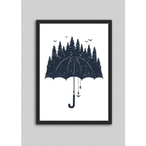 Poster cu ramă North Carolina Scandinavian Home Decors Rain