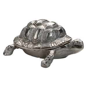 Bol cu capac Turtle, Aluminiu, Argintiu, 13x7x18 cm