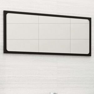 Oglindă de baie, negru, 80x1,5x37 cm, PAL