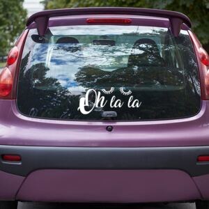 Sticker auto alb - Oh La La 244