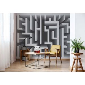 GLIX Fototapet - Modern 3D Maze Design Papírová tapeta - 254x184 cm