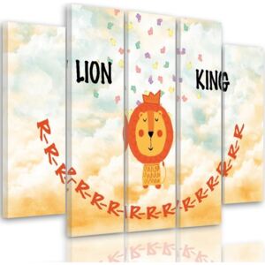 CARO Tablou pe pânză - Lion King 100x70 cm