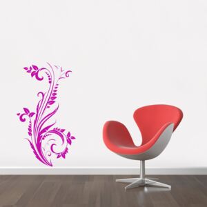 GLIX Floral decoration - autocolant de perete Roz 40 x 75 cm
