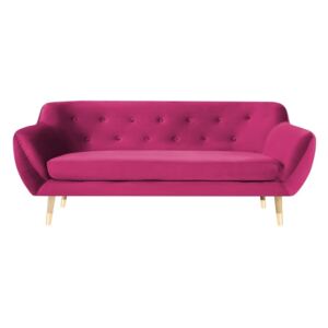 Canapea cu 3 locuri Mazzini Sofas Amelie, roz